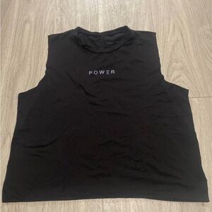 good hYOUman Black Muscle Tee with 'POWER' Graphic